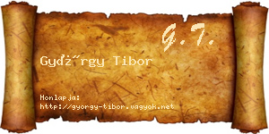 György Tibor névjegykártya